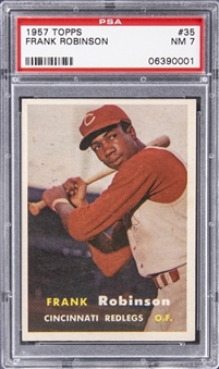 1957 Topps #35 Frank Robinson Rookie Card - PSA NM 7